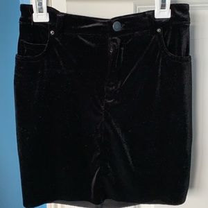 Forever21 Black Suede Miniskirt